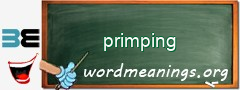 WordMeaning blackboard for primping